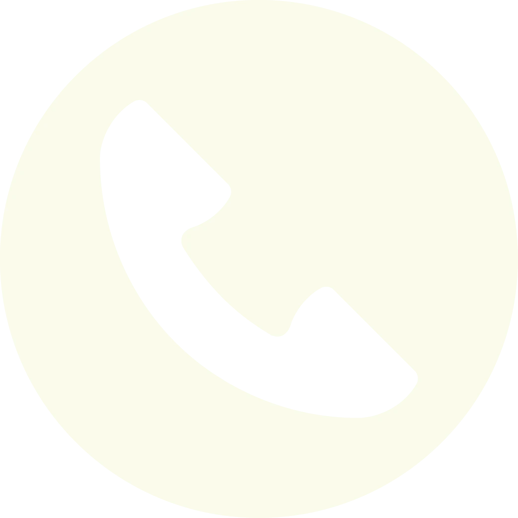 si vede un'icona rotonda che rappresenta una cornetta telefonica